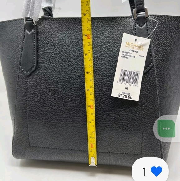 MICHAEL KORS KIMBERLY SM BONDED TOTE BLACK - Picture 7 of 9